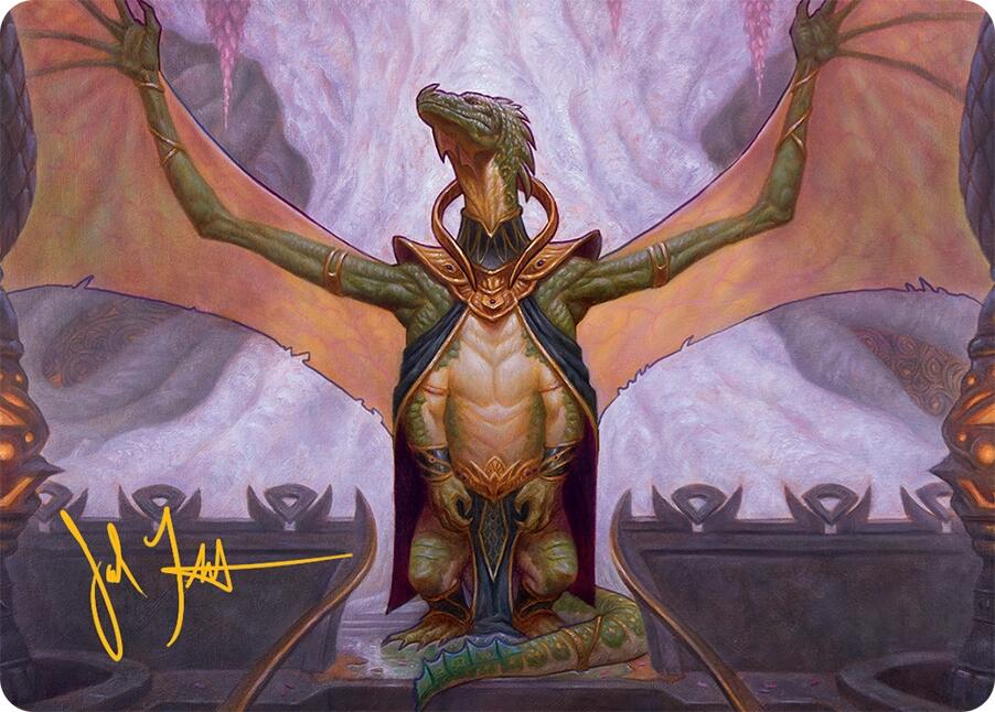Kheru Goldkeeper Art Card (36/54) (Gold-Stamped Signature) [Tarkir: Dragonstorm Art Series] | Jomio and Rueliete's Cards and Comics