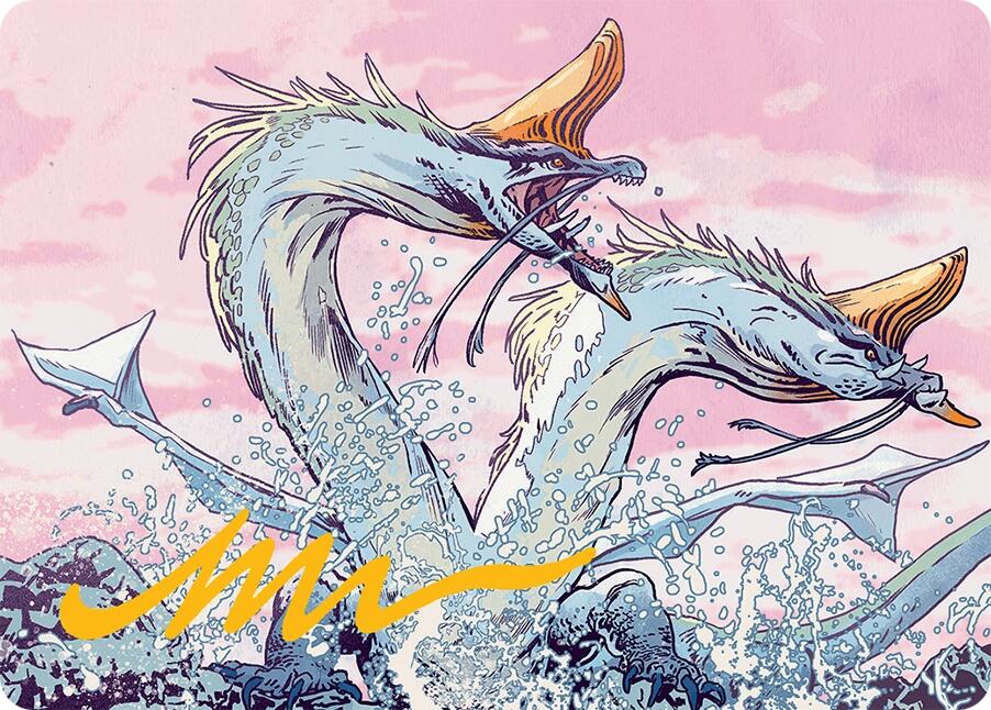 Twinmaw Stormbrood Art Card (39/54) (Gold-Stamped Signature) [Tarkir: Dragonstorm Art Series] | Jomio and Rueliete's Cards and Comics
