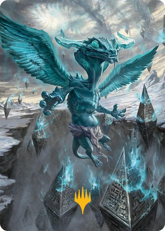 Ugin, Eye of the Storms Art Card (47/54) (Gold-Stamped Signature) [Tarkir: Dragonstorm Art Series] | Jomio and Rueliete's Cards and Comics