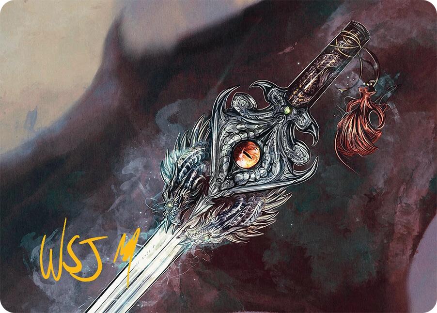 Dragonfire Blade Art Card (40/54) (Gold-Stamped Signature) [Tarkir: Dragonstorm Art Series] | Jomio and Rueliete's Cards and Comics