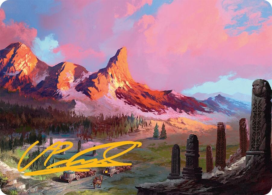 Rugged Highlands Art Card (29/54) (Gold-Stamped Signature) [Tarkir: Dragonstorm Art Series] | Jomio and Rueliete's Cards and Comics
