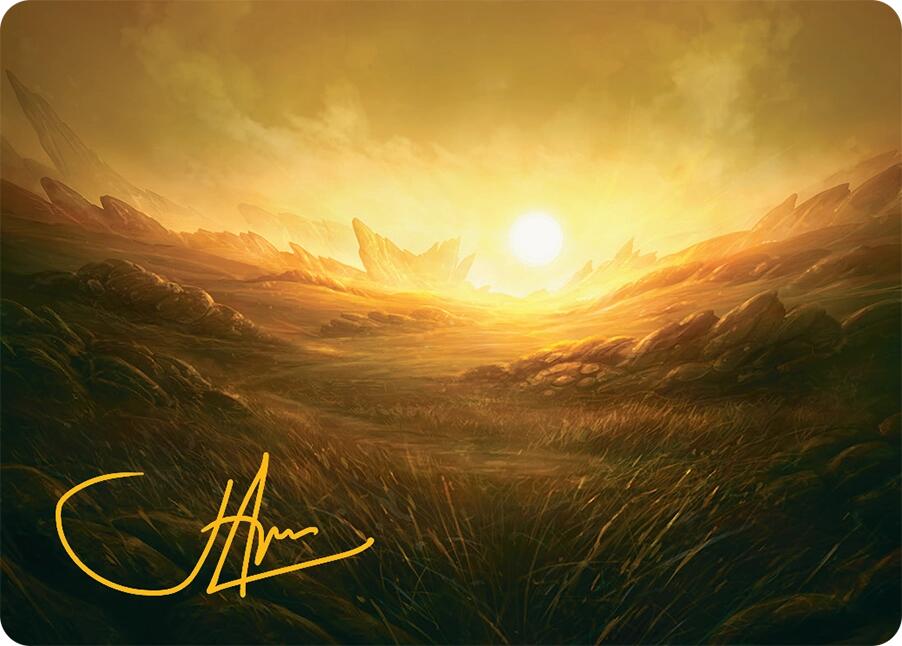 Plains Art Card (31/54) (Gold-Stamped Signature) [Tarkir: Dragonstorm Art Series] | Jomio and Rueliete's Cards and Comics