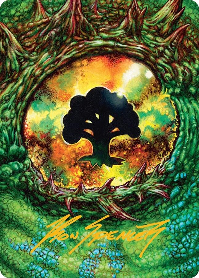 Forest Art Card (32/54) (Gold-Stamped Signature) [Tarkir: Dragonstorm Art Series] | Jomio and Rueliete's Cards and Comics
