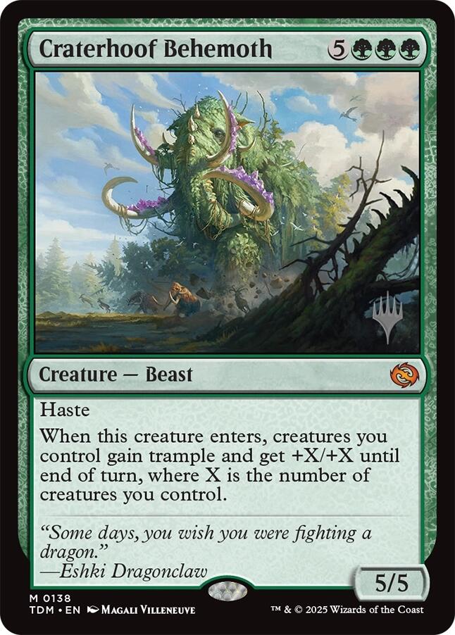 Craterhoof Behemoth [Tarkir: Dragonstorm Promos] | Jomio and Rueliete's Cards and Comics