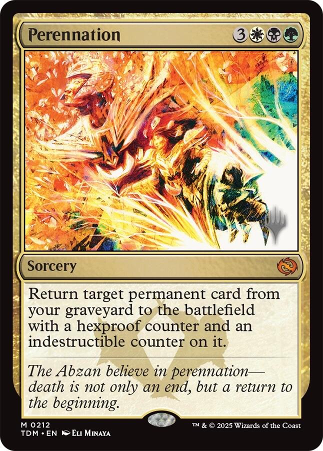 Perennation [Tarkir: Dragonstorm Promos] | Jomio and Rueliete's Cards and Comics