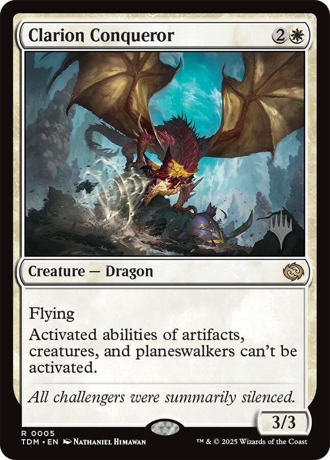 Clarion Conqueror (Promo Pack) [Tarkir: Dragonstorm Promos] | Jomio and Rueliete's Cards and Comics