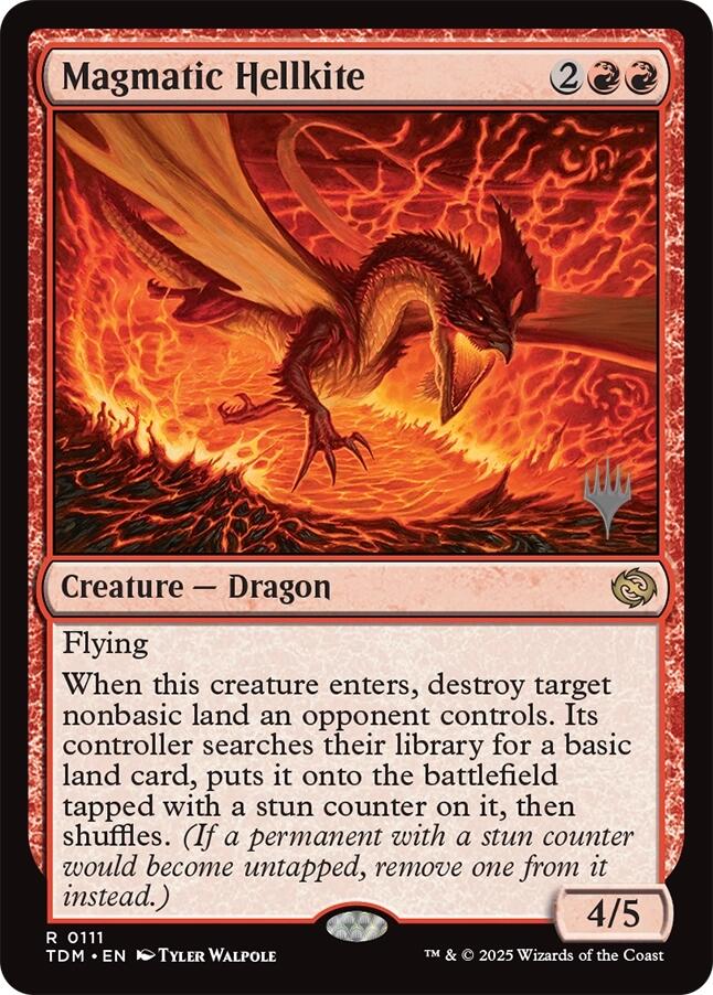 Magmatic Hellkite (Promo Pack) [Tarkir: Dragonstorm Promos] | Jomio and Rueliete's Cards and Comics
