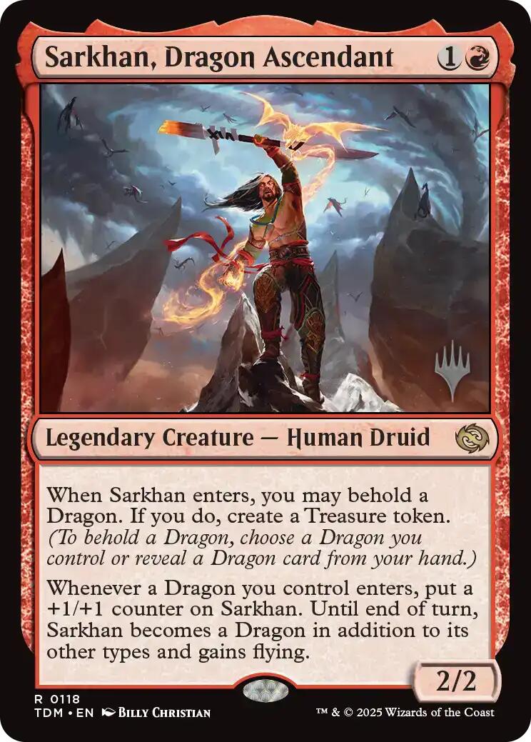 Sarkhan, Dragon Ascendant (Promo Pack) [Tarkir: Dragonstorm Promos] | Jomio and Rueliete's Cards and Comics
