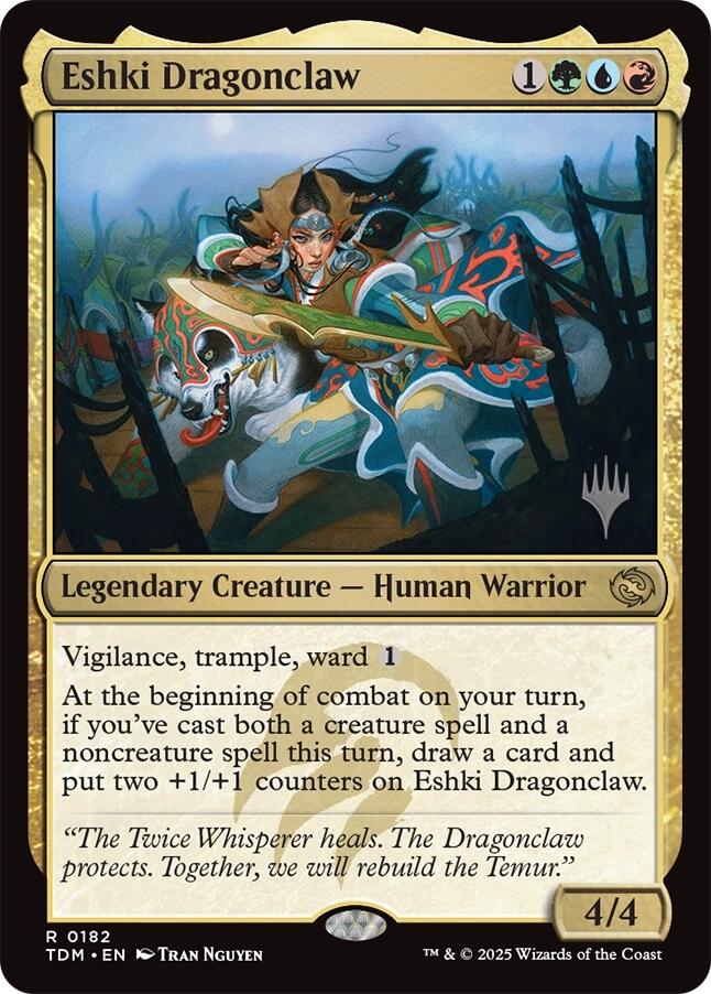 Eshki Dragonclaw [Tarkir: Dragonstorm Promos] | Jomio and Rueliete's Cards and Comics