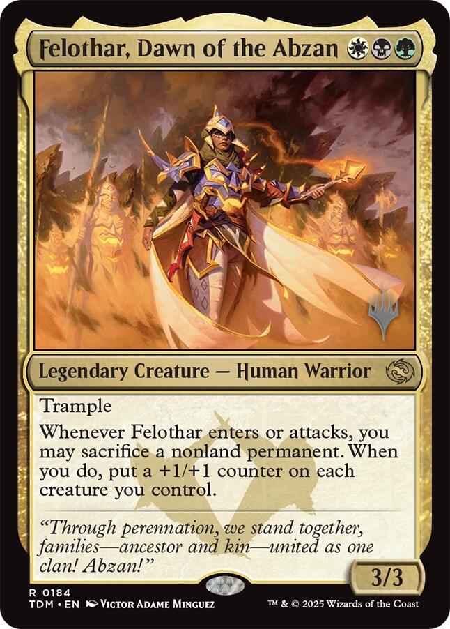 Felothar, Dawn of the Abzan [Tarkir: Dragonstorm Promos] | Jomio and Rueliete's Cards and Comics