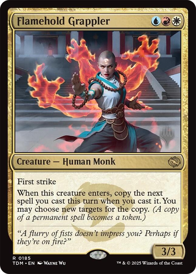 Flamehold Grappler [Tarkir: Dragonstorm Promos] | Jomio and Rueliete's Cards and Comics