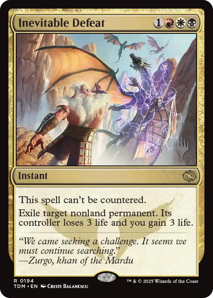 Inevitable Defeat (Promo Pack) [Tarkir: Dragonstorm Promos] | Jomio and Rueliete's Cards and Comics