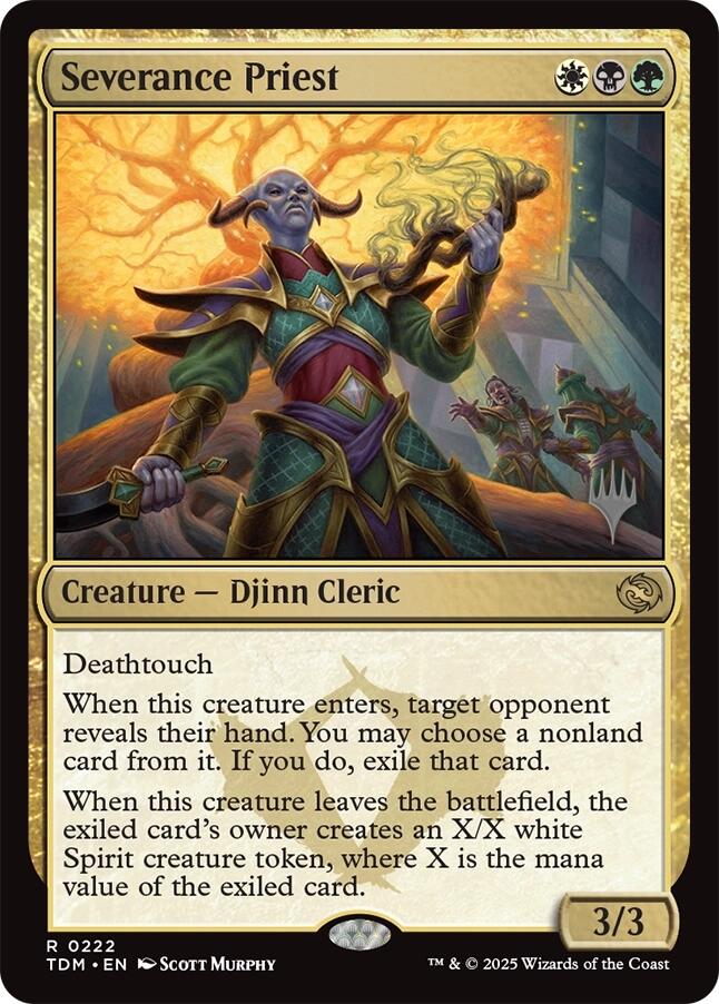 Severance Priest (Promo Pack) [Tarkir: Dragonstorm Promos] | Jomio and Rueliete's Cards and Comics