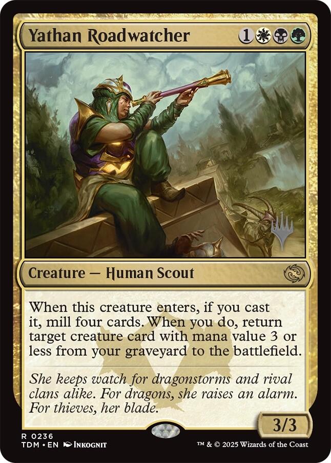 Yathan Roadwatcher [Tarkir: Dragonstorm Promos] | Jomio and Rueliete's Cards and Comics