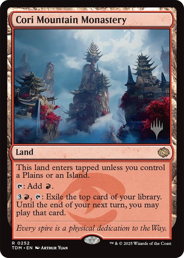 Cori Mountain Monastery [Tarkir: Dragonstorm Promos] | Jomio and Rueliete's Cards and Comics