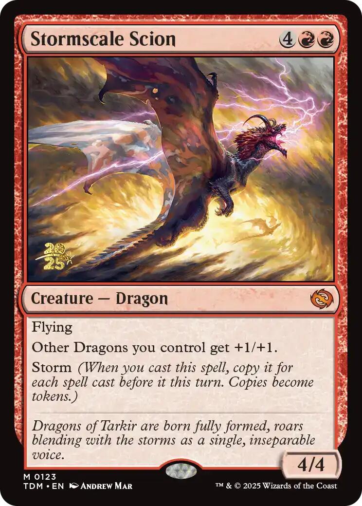 Stormscale Scion [Tarkir: Dragonstorm Prerelease Promos] | Jomio and Rueliete's Cards and Comics