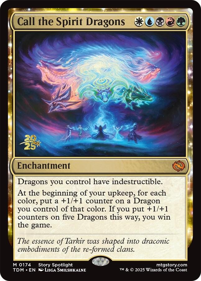 Call the Spirit Dragons [Tarkir: Dragonstorm Prerelease Promos] | Jomio and Rueliete's Cards and Comics