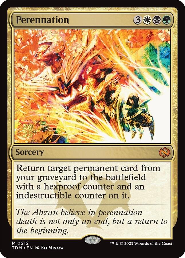 Perennation [Tarkir: Dragonstorm Prerelease Promos] | Jomio and Rueliete's Cards and Comics