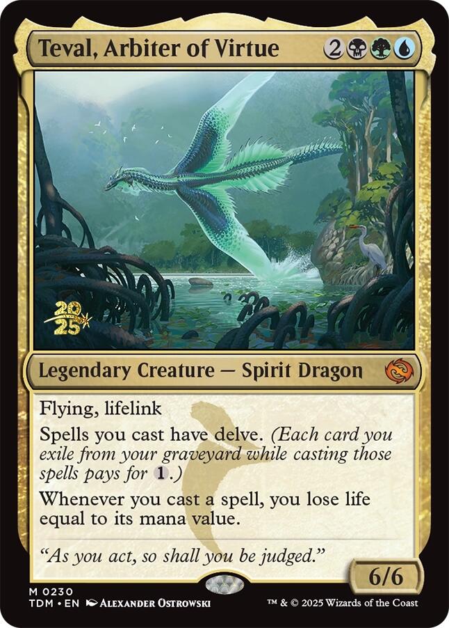 Teval, Arbiter of Virtue [Tarkir: Dragonstorm Prerelease Promos] | Jomio and Rueliete's Cards and Comics