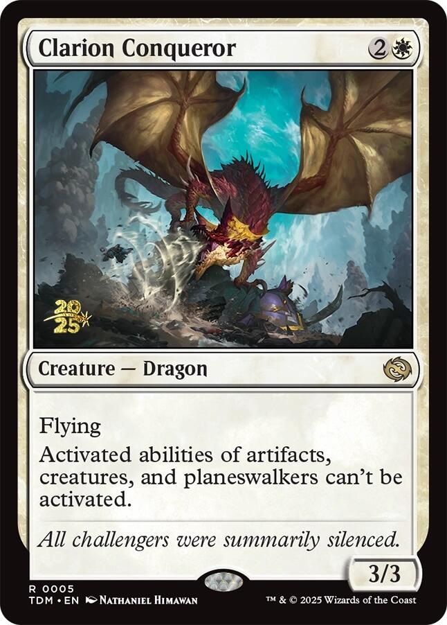 Clarion Conqueror [Tarkir: Dragonstorm Prerelease Promos] | Jomio and Rueliete's Cards and Comics