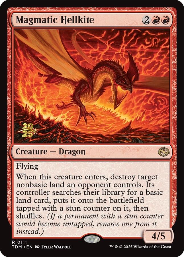 Magmatic Hellkite [Tarkir: Dragonstorm Prerelease Promos] | Jomio and Rueliete's Cards and Comics