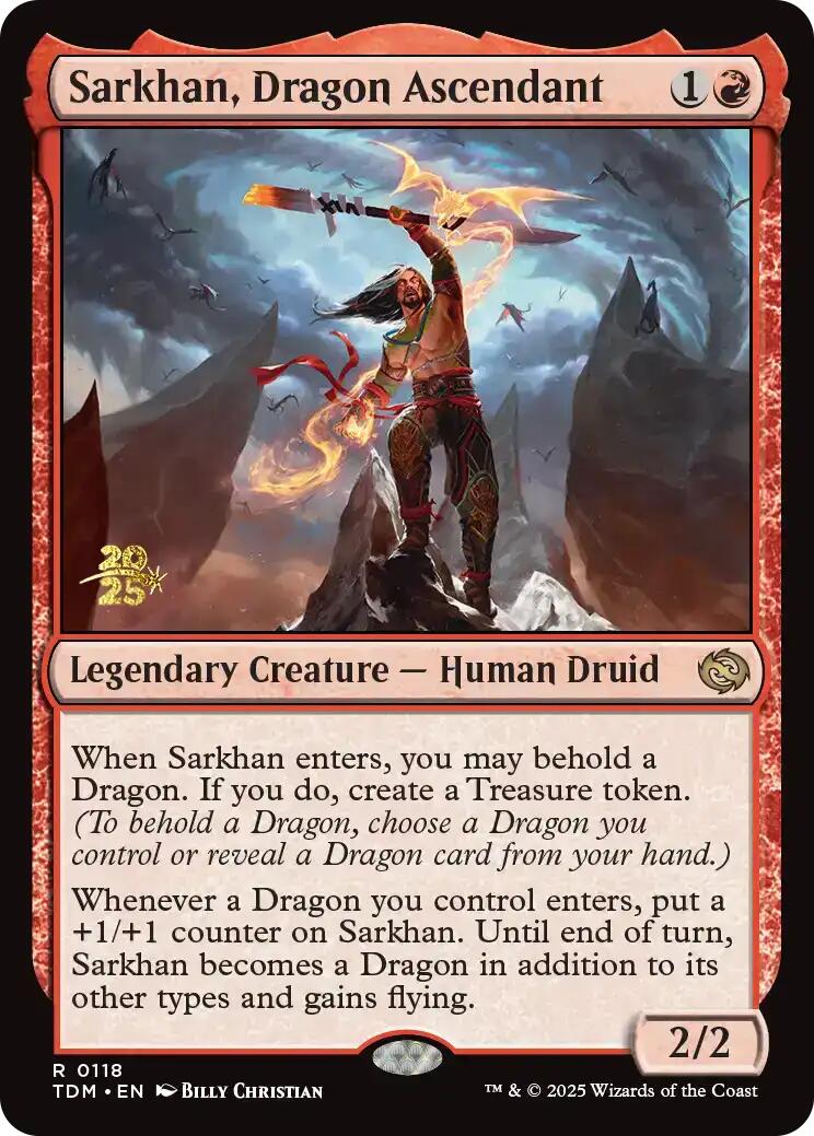 Sarkhan, Dragon Ascendant [Tarkir: Dragonstorm Prerelease Promos] | Jomio and Rueliete's Cards and Comics