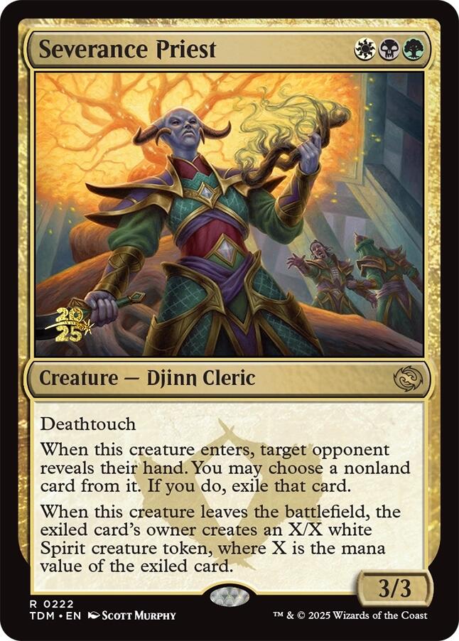 Severance Priest [Tarkir: Dragonstorm Prerelease Promos] | Jomio and Rueliete's Cards and Comics