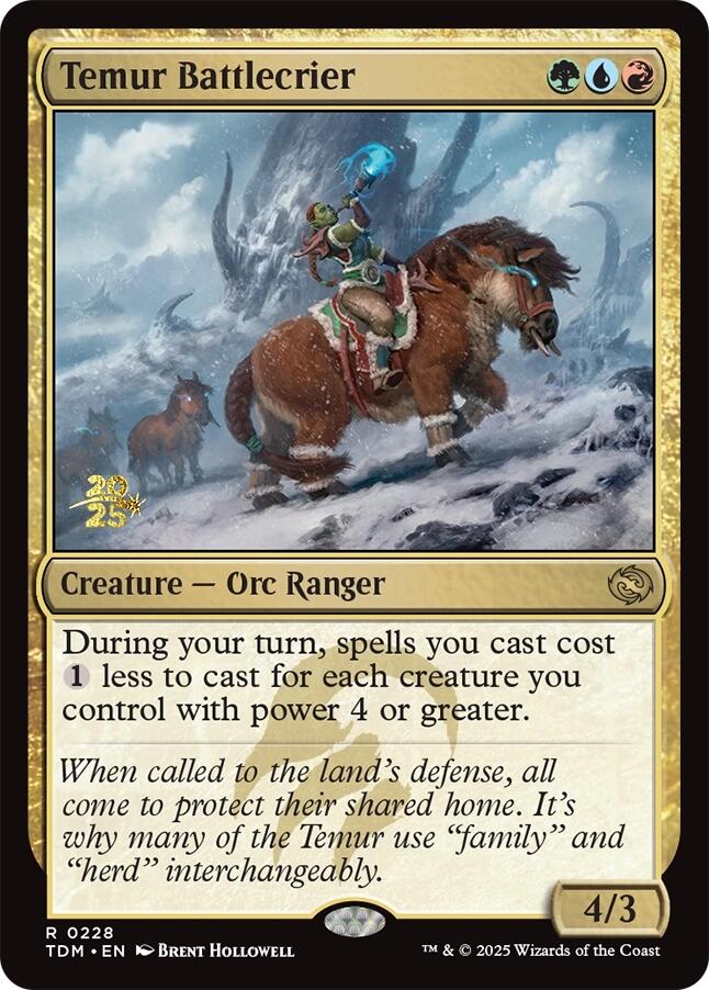 Temur Battlecrier [Tarkir: Dragonstorm Prerelease Promos] | Jomio and Rueliete's Cards and Comics