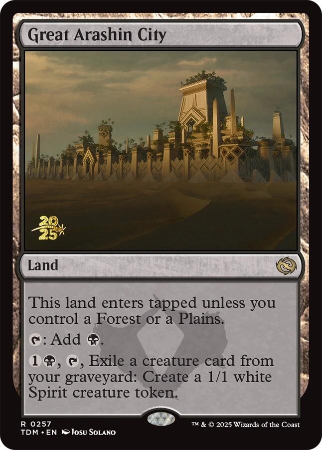 Great Arashin City [Tarkir: Dragonstorm Prerelease Promos] | Jomio and Rueliete's Cards and Comics