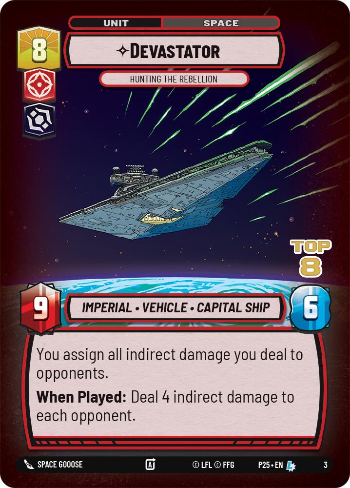 Devastator - Hunting the Rebellion (3) (Top 8) (3) [Store Showdown Promos] | Jomio and Rueliete's Cards and Comics