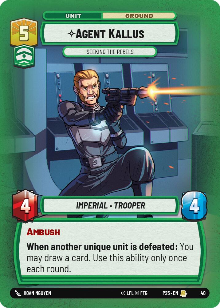 Agent Kallus - Seeking the Rebels (40) (40) [Store Showdown Promos] | Jomio and Rueliete's Cards and Comics