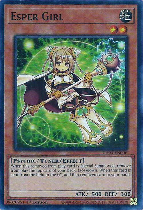 Esper Girl [RA04-EN006] Super Rare | Jomio and Rueliete's Cards and Comics