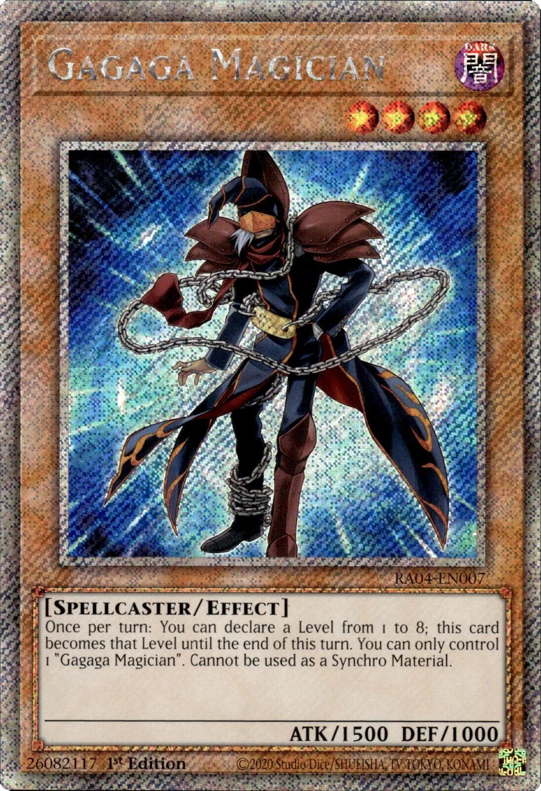 Gagaga Magician [RA04-EN007] Platinum Secret Rare | Jomio and Rueliete's Cards and Comics