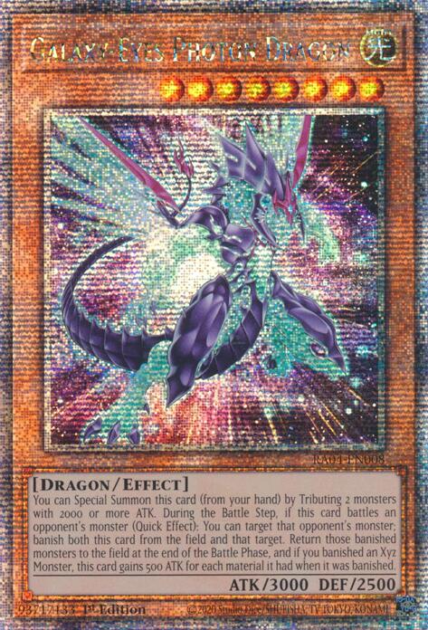 Galaxy-Eyes Photon Dragon (New Art) [RA04-EN008] Quarter Century Secret Rare | Jomio and Rueliete's Cards and Comics