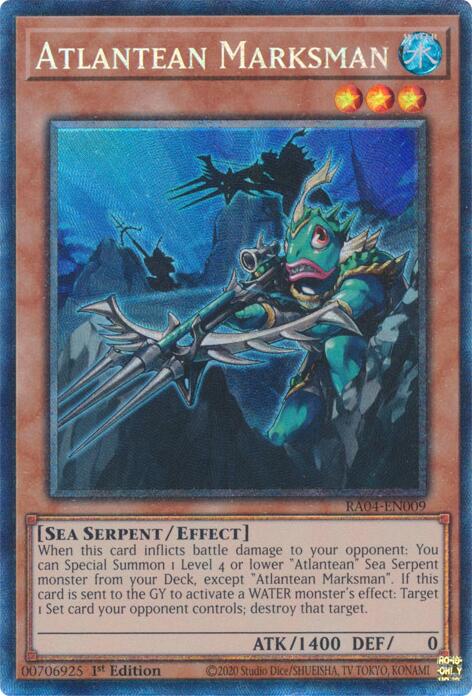 Atlantean Marksman [RA04-EN009] Prismatic Collector's Rare | Jomio and Rueliete's Cards and Comics