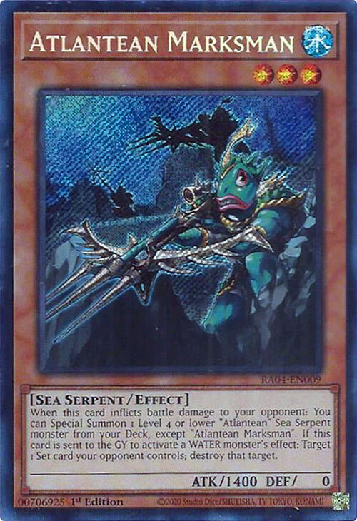 Atlantean Marksman [RA04-EN009] Secret Rare | Jomio and Rueliete's Cards and Comics