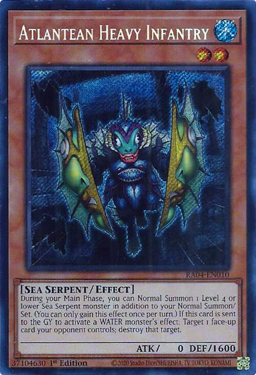 Atlantean Heavy Infantry [RA04-EN010] Secret Rare | Jomio and Rueliete's Cards and Comics