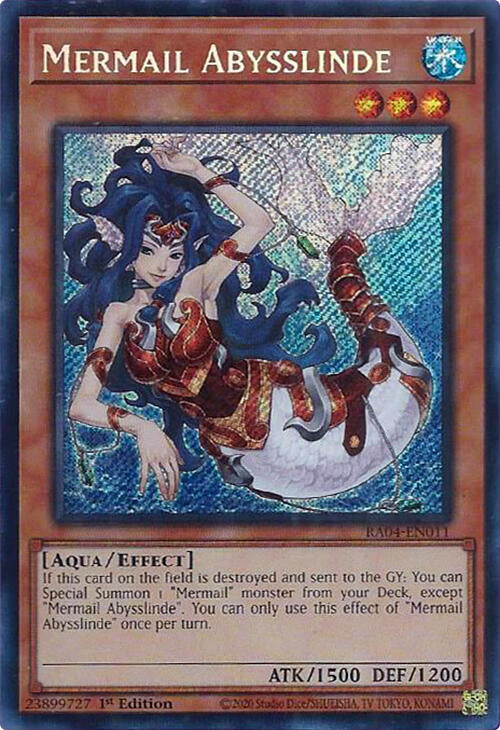 Mermail Abysslinde [RA04-EN011] Secret Rare | Jomio and Rueliete's Cards and Comics