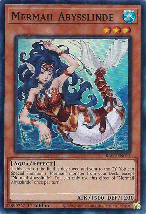 Mermail Abysslinde [RA04-EN011] Super Rare | Jomio and Rueliete's Cards and Comics