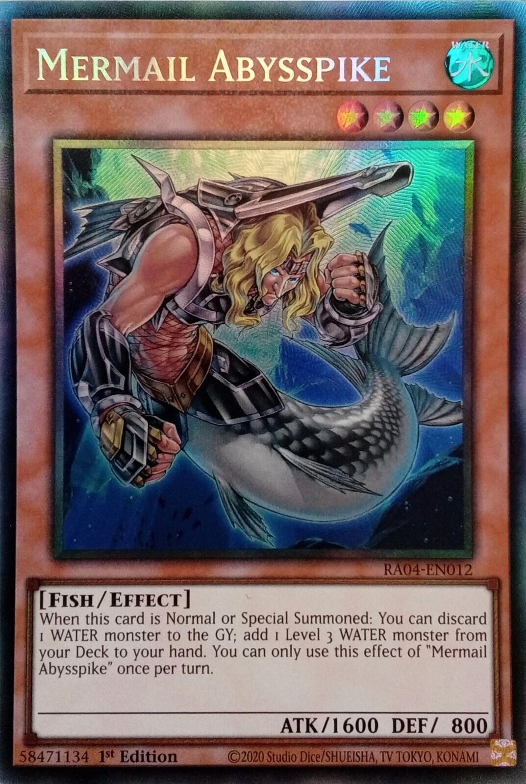Mermail Abysspike [RA04-EN012] Prismatic Collector's Rare | Jomio and Rueliete's Cards and Comics
