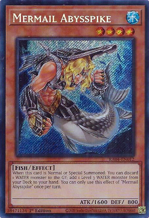 Mermail Abysspike [RA04-EN012] Secret Rare | Jomio and Rueliete's Cards and Comics
