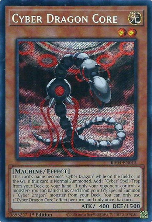 Cyber Dragon Core [RA04-EN013] Secret Rare | Jomio and Rueliete's Cards and Comics