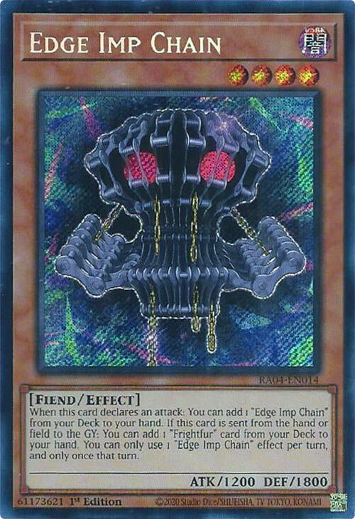 Edge Imp Chain [RA04-EN014] Secret Rare | Jomio and Rueliete's Cards and Comics