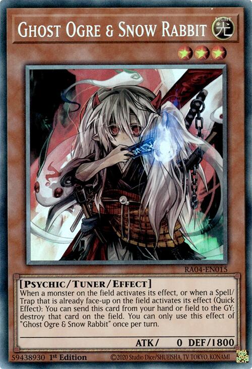 Ghost Ogre & Snow Rabbit [RA04-EN015] Prismatic Collector's Rare | Jomio and Rueliete's Cards and Comics