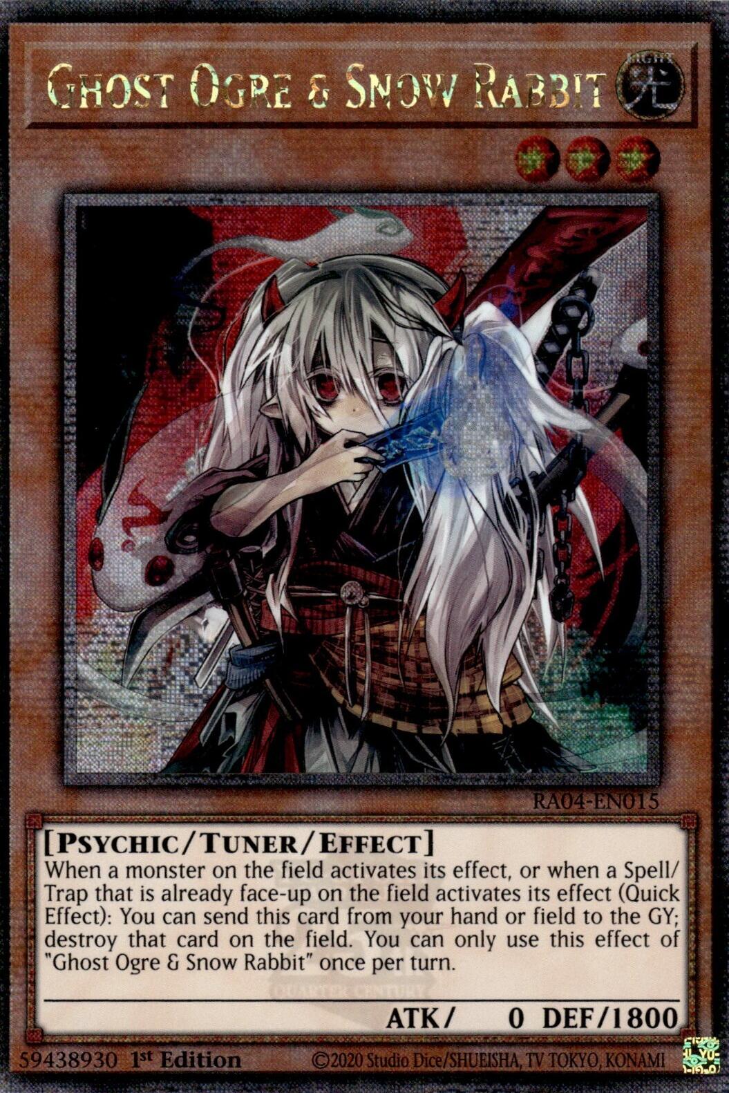 Ghost Ogre & Snow Rabbit [RA04-EN015] Quarter Century Secret Rare | Jomio and Rueliete's Cards and Comics
