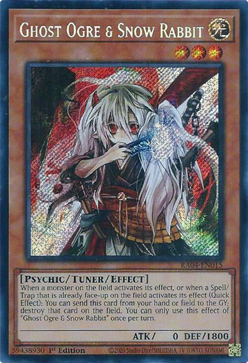 Ghost Ogre & Snow Rabbit [RA04-EN015] Secret Rare | Jomio and Rueliete's Cards and Comics
