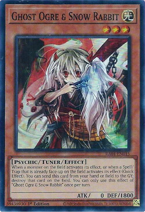 Ghost Ogre & Snow Rabbit [RA04-EN015] Super Rare | Jomio and Rueliete's Cards and Comics