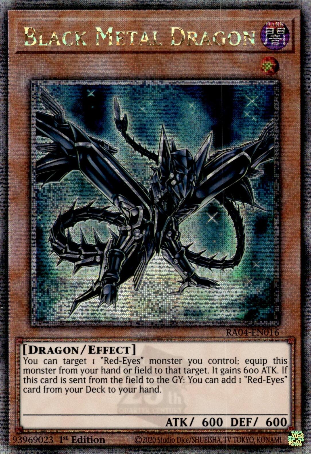 Black Metal Dragon [RA04-EN016] Quarter Century Secret Rare | Jomio and Rueliete's Cards and Comics