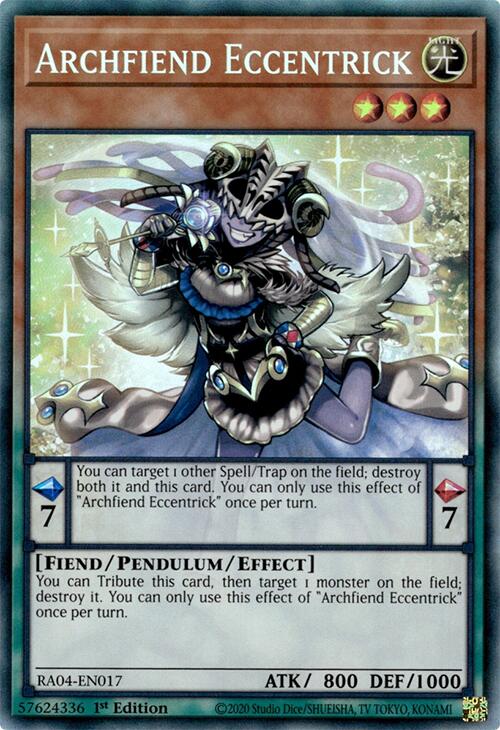 Archfiend Eccentrick [RA04-EN017] Prismatic Collector's Rare | Jomio and Rueliete's Cards and Comics