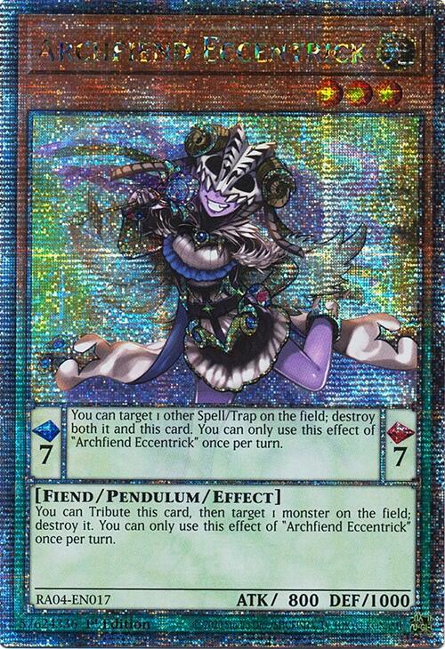 Archfiend Eccentrick [RA04-EN017] Quarter Century Secret Rare | Jomio and Rueliete's Cards and Comics